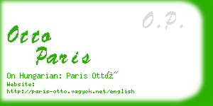 otto paris business card